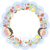 老人ホームやデイサービス向けフォトフレーム 5月無料イラストお試しフリー素材(カット)