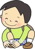 老人ホームやデイサービス向け遠足 男の子無料イラストお試しフリー素材(カット)