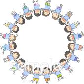 老人ホームやデイサービス向け発表会 フレーム 飾り無料イラストお試しフリー素材(カット)