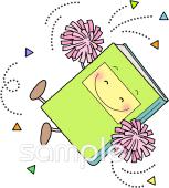 老人ホームやデイサービス向け教科書無料イラストお試しフリー素材(カット)