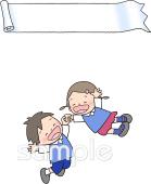 老人ホームやデイサービス向け表紙 こども無料イラストお試しフリー素材(カット)