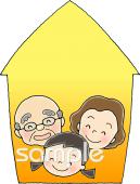 老人ホームやデイサービス向けこども110番の家無料イラストお試しフリー素材(カット)