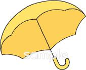 老人ホームやデイサービス向け雨傘無料イラストお試しフリー素材(カット)