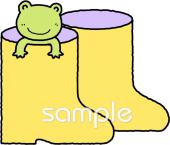 老人ホームやデイサービス向け長靴無料イラストお試しフリー素材(カット)