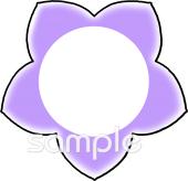 老人ホームやデイサービス向け花 文字枠無料イラストお試しフリー素材(カット)