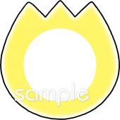 老人ホームやデイサービス向けチューリップ 文字枠無料イラストお試しフリー素材(カット)