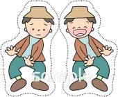 老人ホームやデイサービス向けペープサート無料イラストお試しフリー素材(カット)