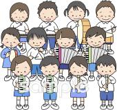 老人ホームやデイサービス向け演奏無料イラストお試しフリー素材(カット)