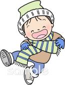 老人ホームやデイサービス向け男の子 防寒着無料イラストお試しフリー素材(カット)