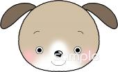 老人ホームやデイサービス向け犬 お面無料イラストお試しフリー素材(カット)
