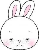 老人ホームやデイサービス向けうさぎ お面無料イラストお試しフリー素材(カット)