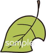 老人ホームやデイサービス向け葉っぱ無料イラストお試しフリー素材(カット)