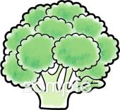 老人ホームやデイサービス向けブロッコリー無料イラストお試しフリー素材(カット)