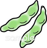 老人ホームやデイサービス向けそら豆無料イラストお試しフリー素材(カット)