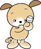 老人ホームやデイサービス向け突き指無料イラストお試しフリー素材(カット)