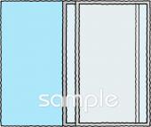 老人ホームやデイサービス向け窓を開ける無料イラストお試しフリー素材(カット)