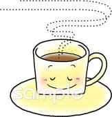 老人ホームやデイサービス向けコーヒーカップ無料イラストお試しフリー素材(カット)