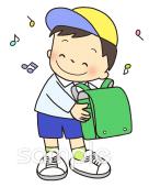 老人ホームやデイサービス向け一年生 男の子無料イラストお試しフリー素材(カット)