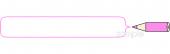 老人ホームやデイサービス向け枠 鉛筆無料イラストお試しフリー素材(カット)