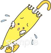 老人ホームやデイサービス向け忘れ物 カサ無料イラストお試しフリー素材(カット)