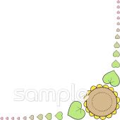 老人ホームやデイサービス向けコーナー飾り ヒマワリ無料イラストお試しフリー素材(カット)