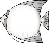 老人ホームやデイサービス向け文字枠 熱帯魚無料イラストお試しフリー素材(カット)