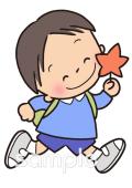 社会福祉施設向け秋の遠足 男の子無料イラストお試しフリー素材(カット)