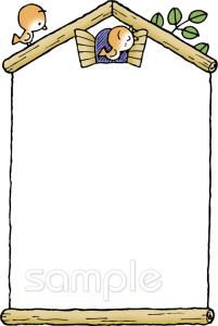 社会福祉施設向け7月 小鳥 お知らせ枠無料イラストお試しフリー素材(カット)