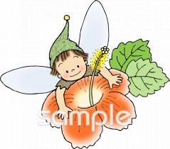 社会福祉施設向けハイビスカス無料イラストお試しフリー素材(カット)