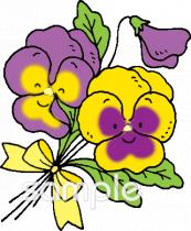 社会福祉施設向けパンジー無料イラストお試しフリー素材(カット)