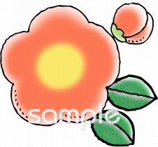 社会福祉施設向け椿 冬の花無料イラストお試しフリー素材(カット)