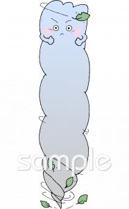 社会福祉施設向け竜巻無料イラストお試しフリー素材(カット)