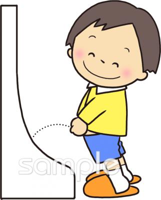 社会福祉施設向け男子トイレ無料イラストお試しフリー素材(カット)