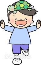 社会福祉施設向けおゆうぎ会 亀無料イラストお試しフリー素材(カット)