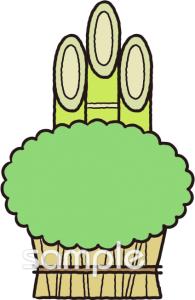 社会福祉施設向け門松 1月の壁面飾り無料イラストお試しフリー素材(カット)