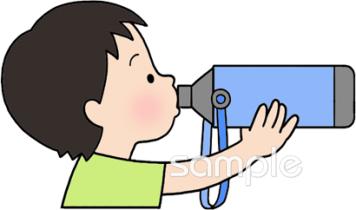 社会福祉施設向け水筒 男の子無料イラストお試しフリー素材(カット)