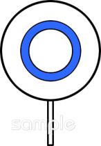 社会福祉施設向け札 ○印無料イラストお試しフリー素材(カット)