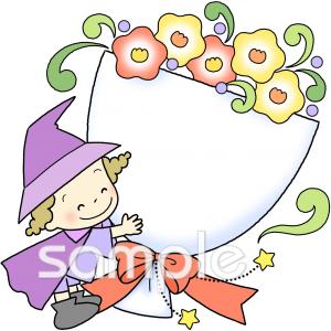 社会福祉施設向け花束 魔法使い無料イラストお試しフリー素材(カット)