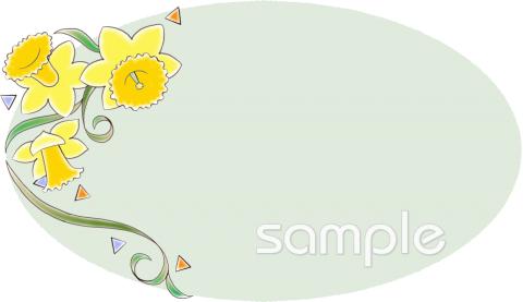 社会福祉施設向けメッセージカード スイセン無料イラストお試しフリー素材(カット)