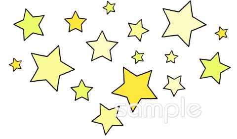 社会福祉施設向け星無料イラストお試しフリー素材(カット)