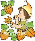 社会福祉施設向けホオズキ無料イラストお試しフリー素材(カット)