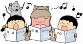 社会福祉施設向け合唱コンクール無料イラストお試しフリー素材(カット)