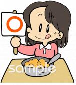 社会福祉施設向け調理実習 試食無料イラストお試しフリー素材(カット)