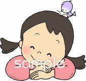 社会福祉施設向け女の子無料イラストお試しフリー素材(カット)