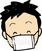 社会福祉施設向けマスク 予防無料イラストお試しフリー素材(カット)