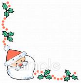 社会福祉施設向けコーナー飾り サンタクロース無料イラストお試しフリー素材(カット)