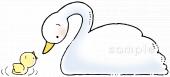 社会福祉施設向け白鳥無料イラストお試しフリー素材(カット)