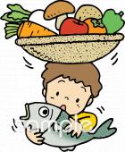 社会福祉施設向け栄養バランス無料イラストお試しフリー素材(カット)