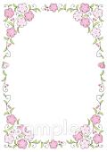 社会福祉施設向け卒業 桜 フレーム無料イラストお試しフリー素材(カット)