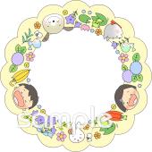 社会福祉施設向けフォトフレーム 6月無料イラストお試しフリー素材(カット)